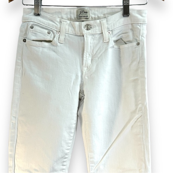 J CREW white skinny TOOTHPICK jeans size 25 - Picture 3 of 8